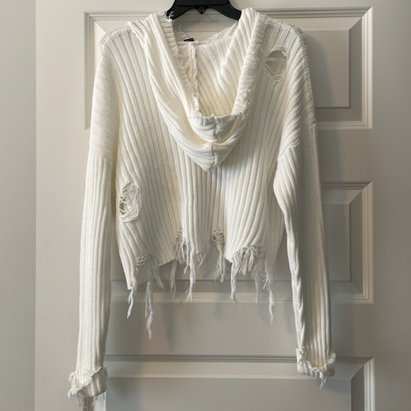 Hooded Ripped Sweater - Picture 2 of 4